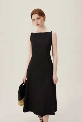 French Style Black Formal Dress