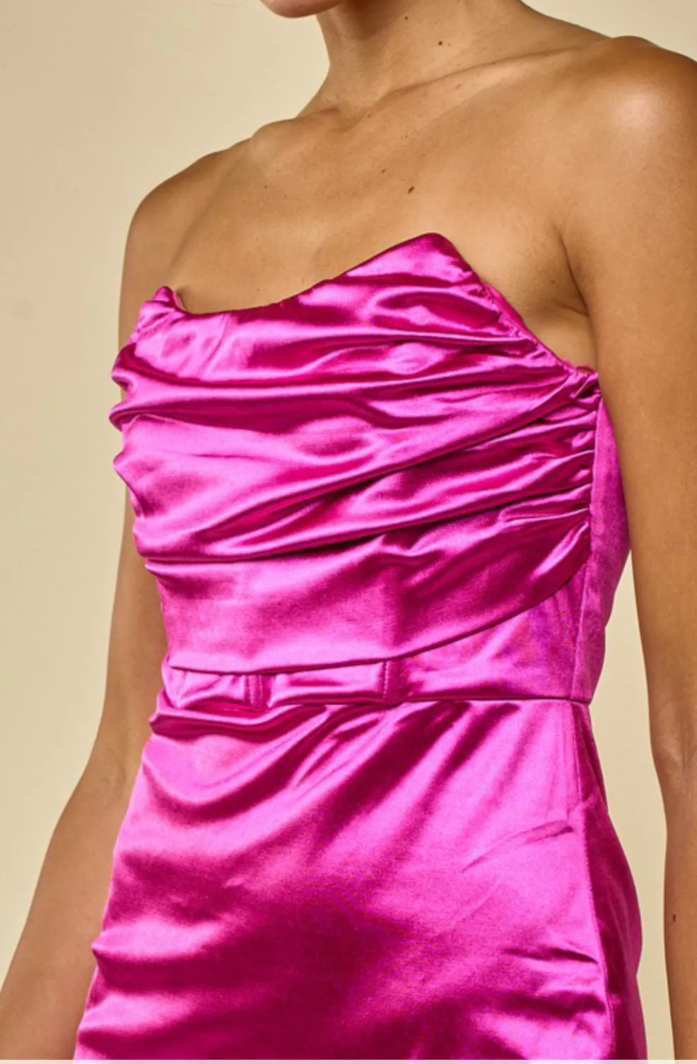 Georgia stain strapless mini Dress