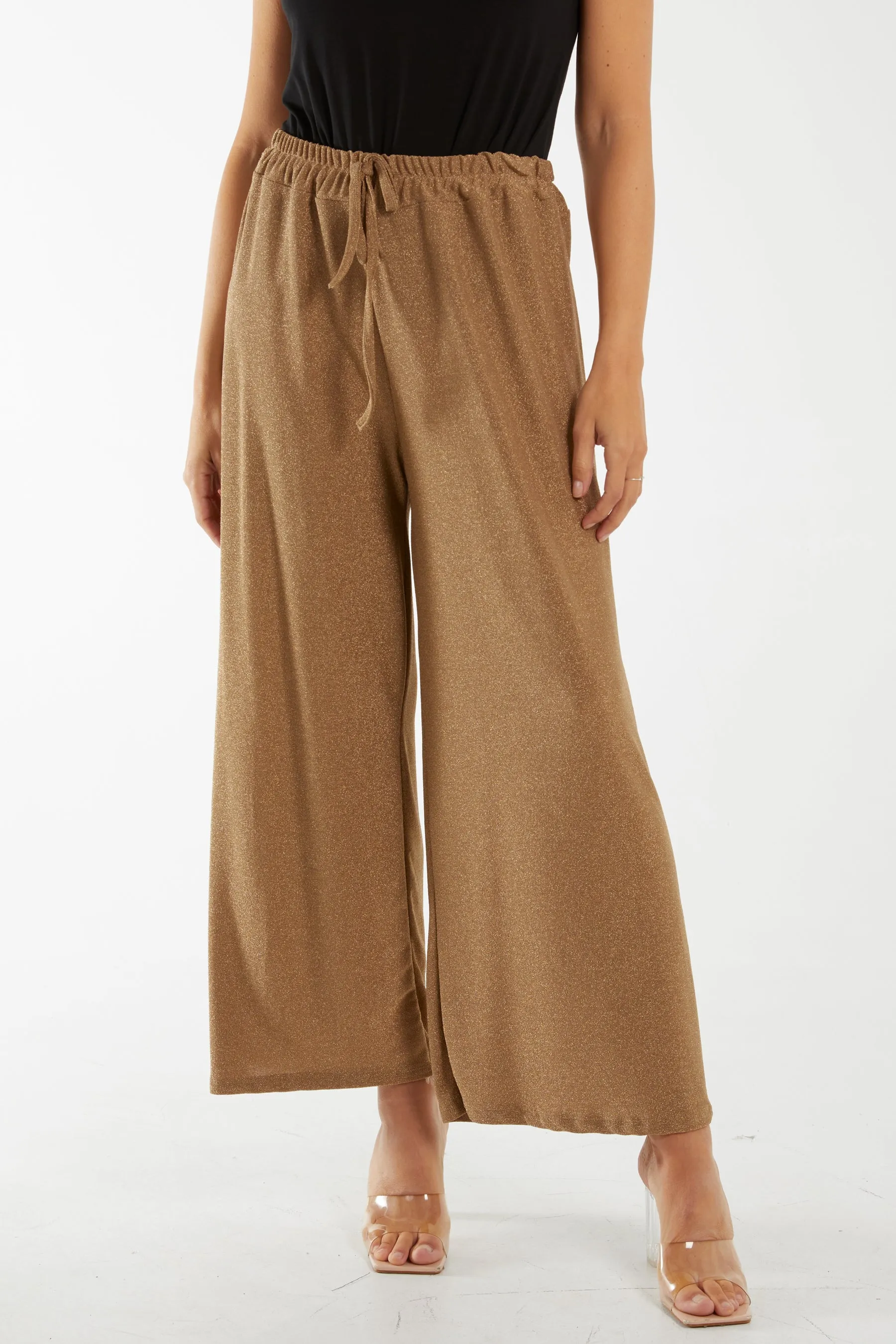 Glitter Wide Leg Trousers