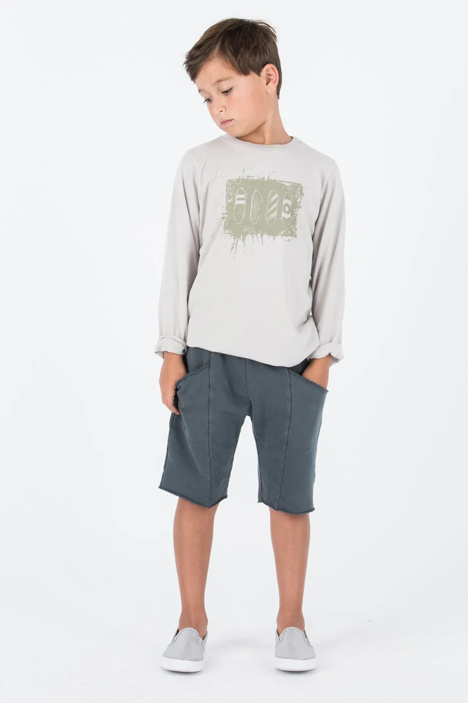 Go Gently Baby Charcoal Surfer Boys Short