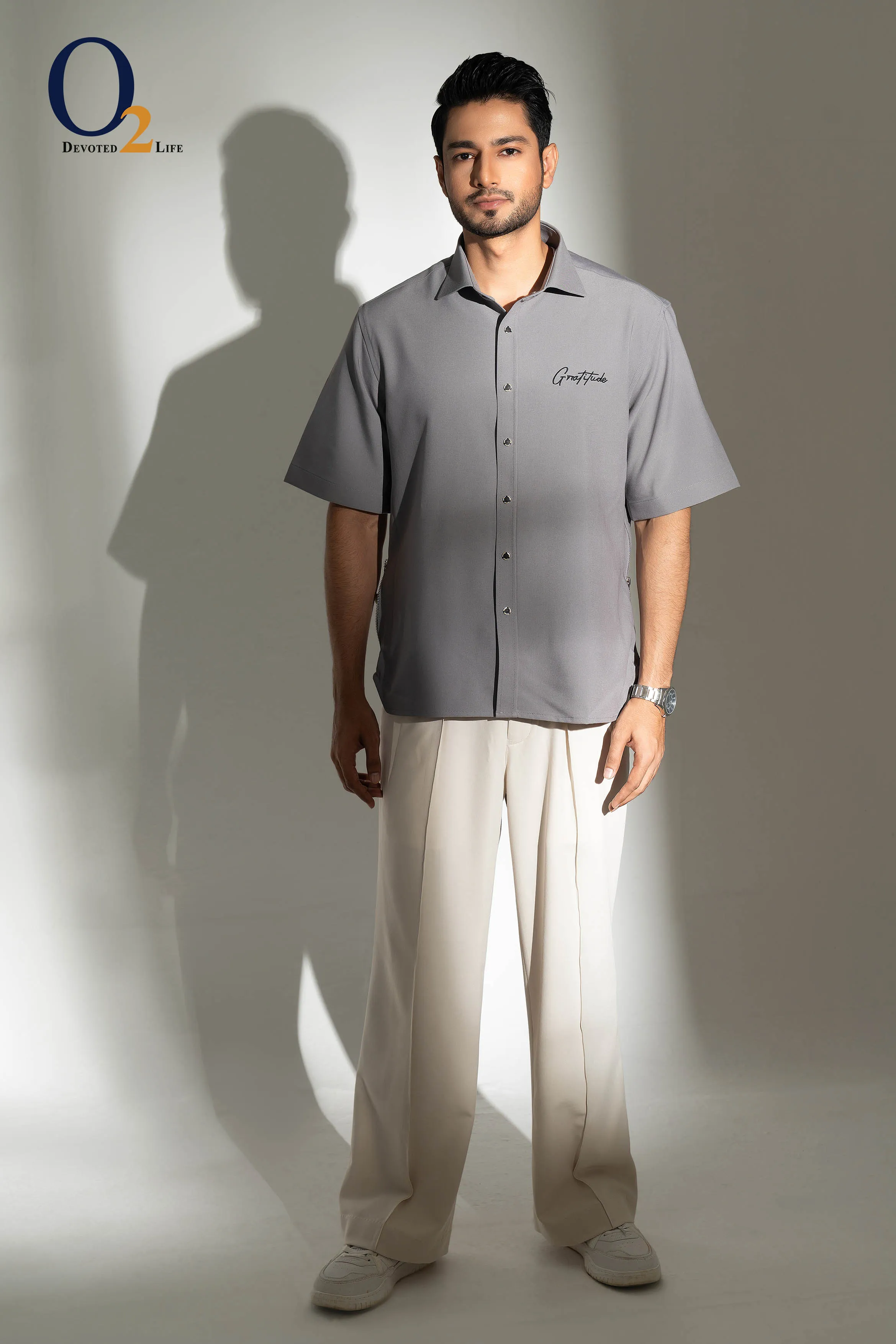 GRATITUDE" SIDE ZIP SHIRT