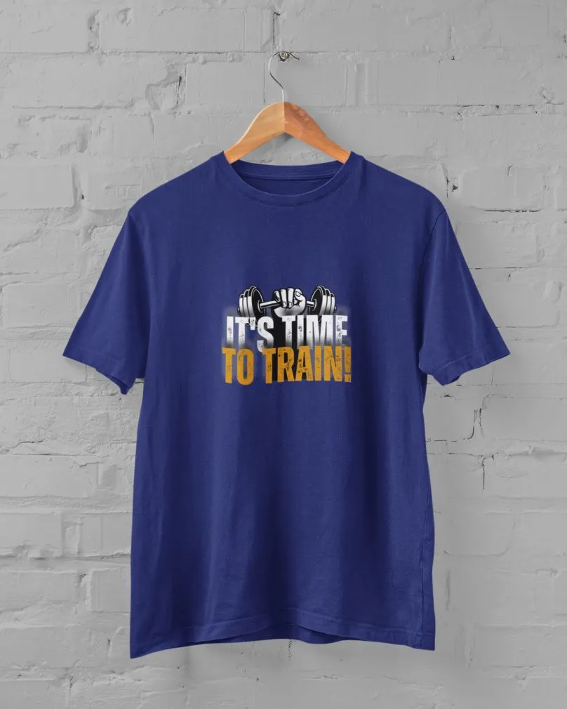 GYM - It's Time to Train Half Sleeve T-Shirt for Men