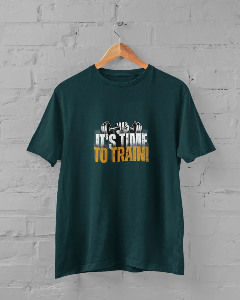 GYM - It's Time to Train Half Sleeve T-Shirt for Men