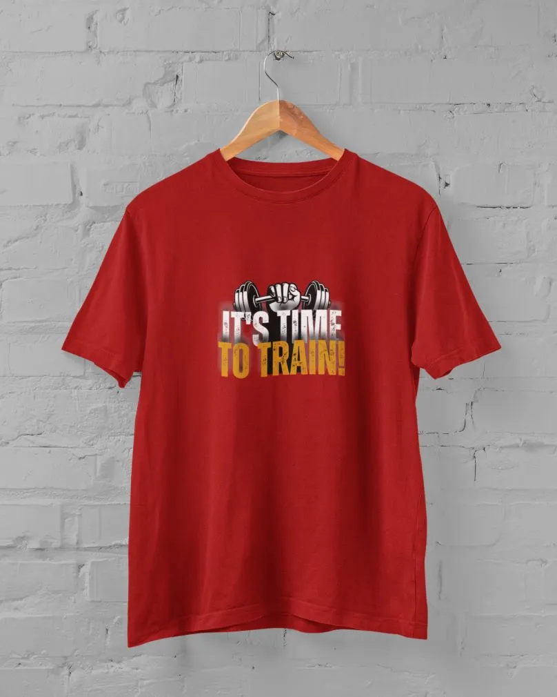 GYM - It's Time to Train Half Sleeve T-Shirt for Men