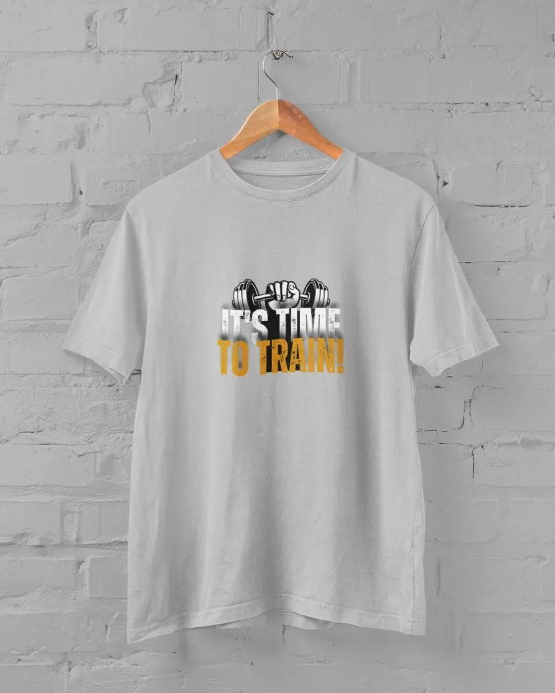 GYM - It's Time to Train Half Sleeve T-Shirt for Men