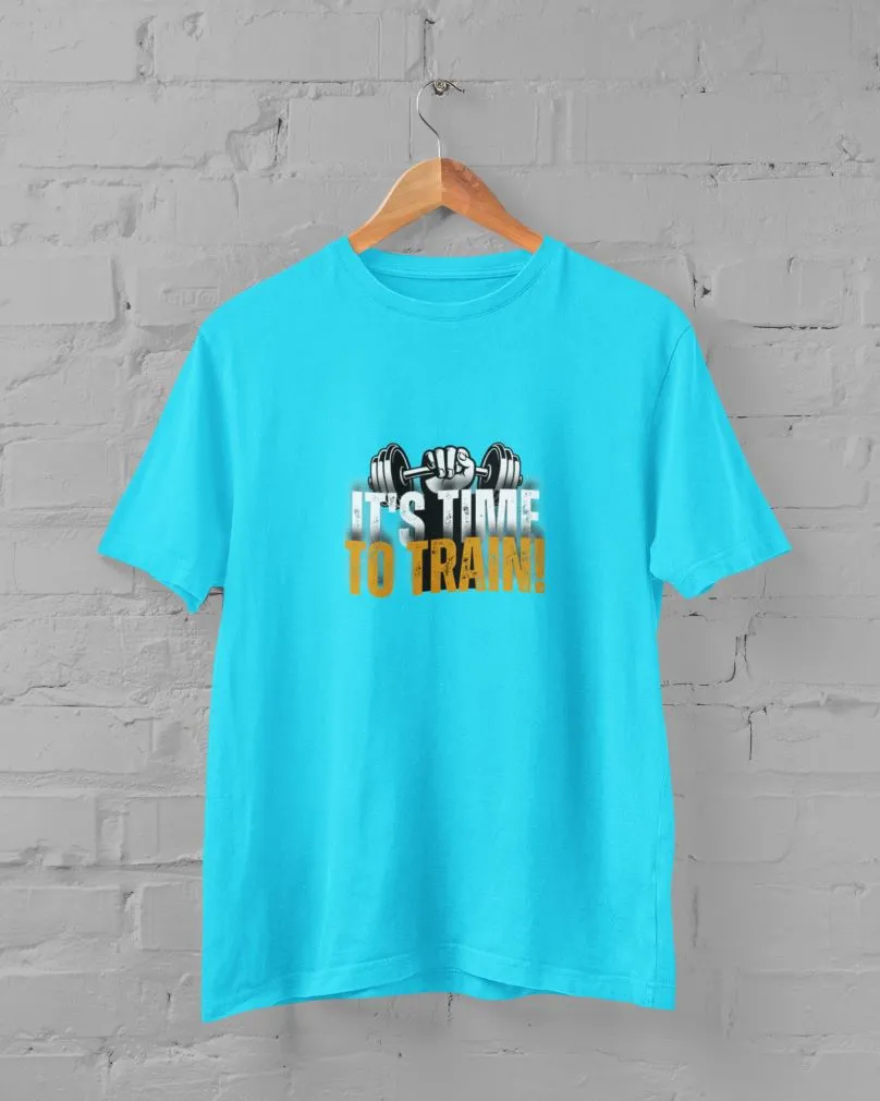 GYM - It's Time to Train Half Sleeve T-Shirt for Men