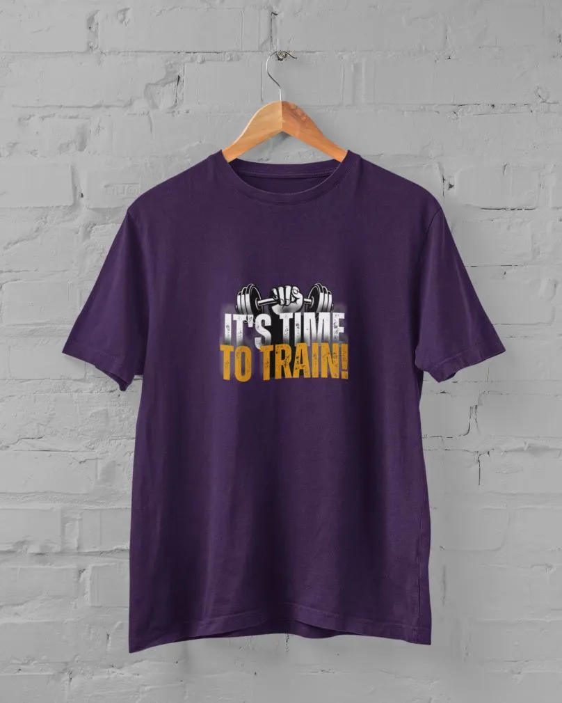 GYM - It's Time to Train Half Sleeve T-Shirt for Men