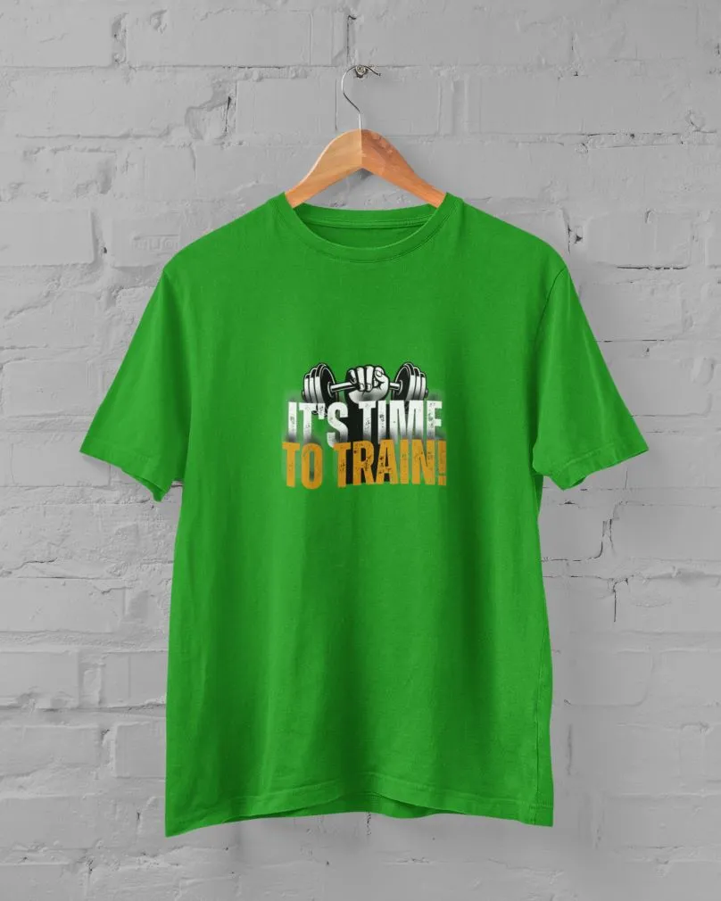 GYM - It's Time to Train Half Sleeve T-Shirt for Men