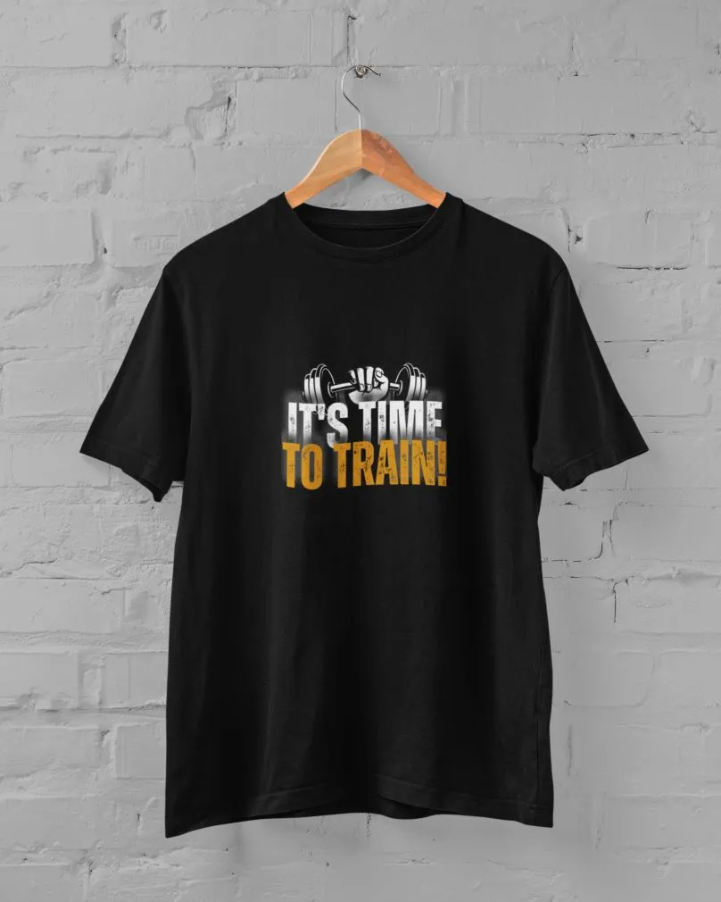 GYM - It's Time to Train Half Sleeve T-Shirt for Men