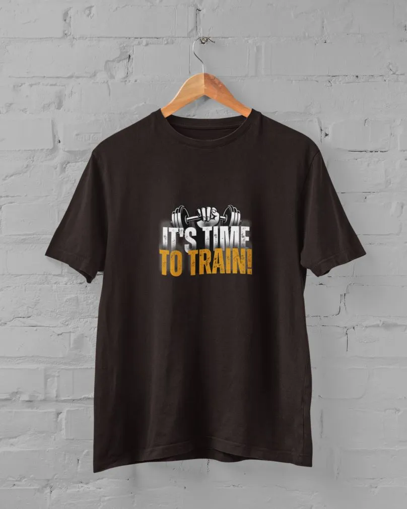 GYM - It's Time to Train Half Sleeve T-Shirt for Men