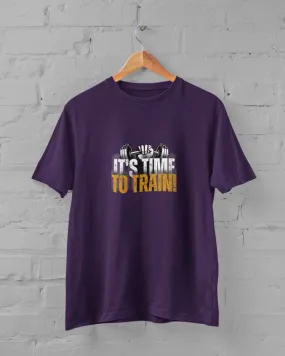 GYM - It's Time to Train Half Sleeve T-Shirt for Men