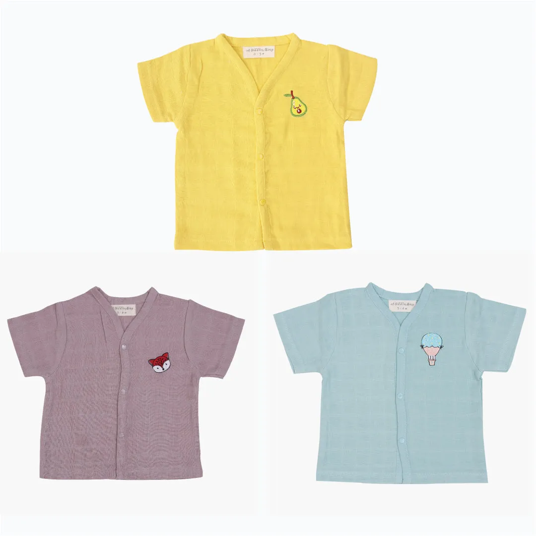 Half Sleeve Button Top combo 1 - Pack of 3