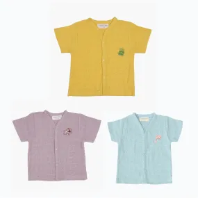 Half Sleeve Button Top combo 1 - Pack of 3