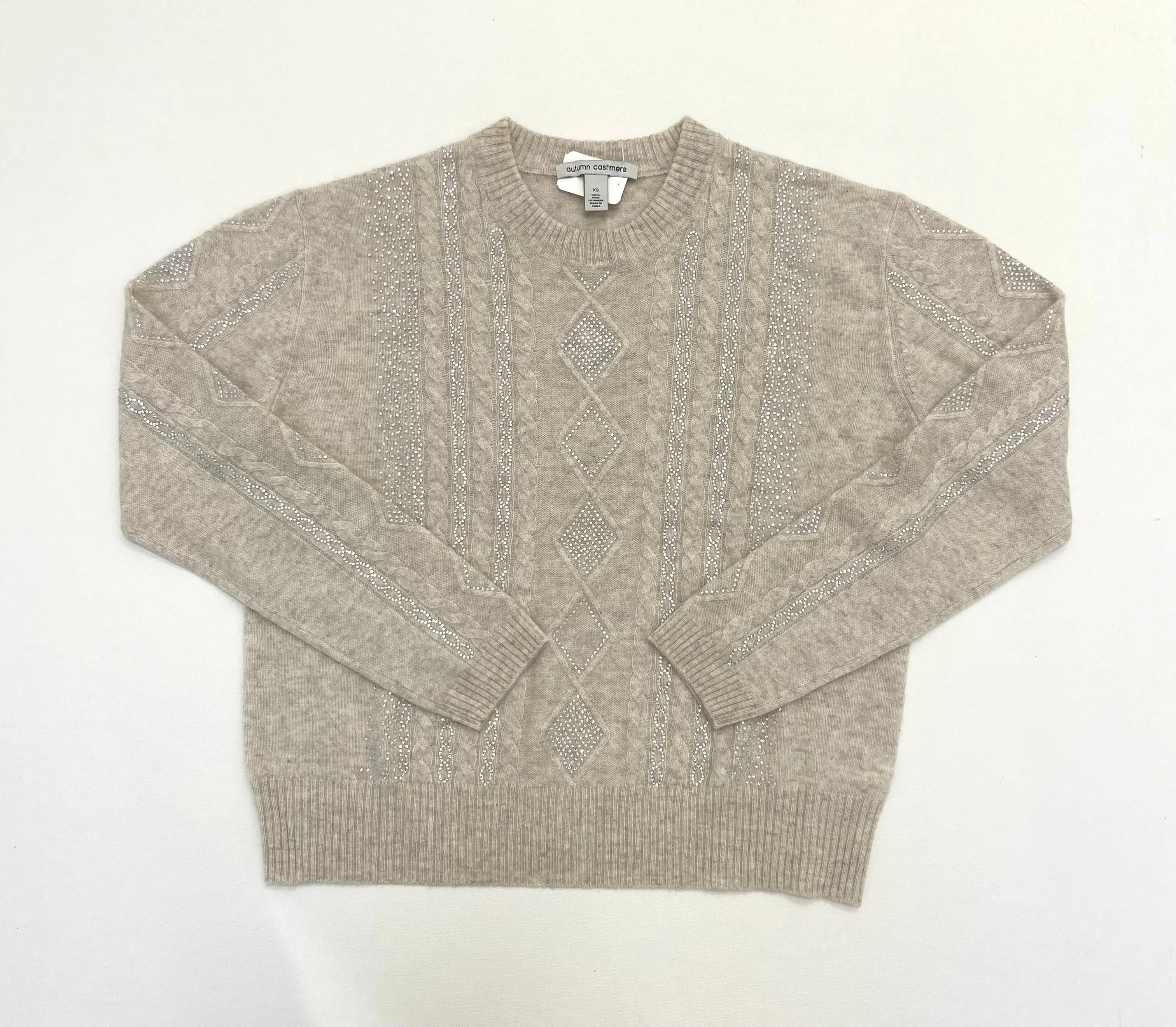 HAND JEWELED CABLE CREW R13561