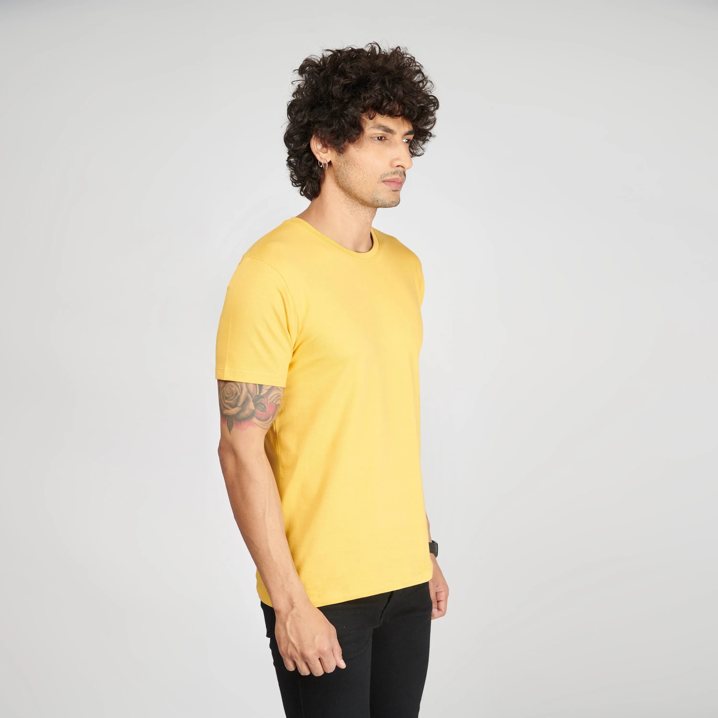 Happy Yellow Half Sleeve T-Shirt