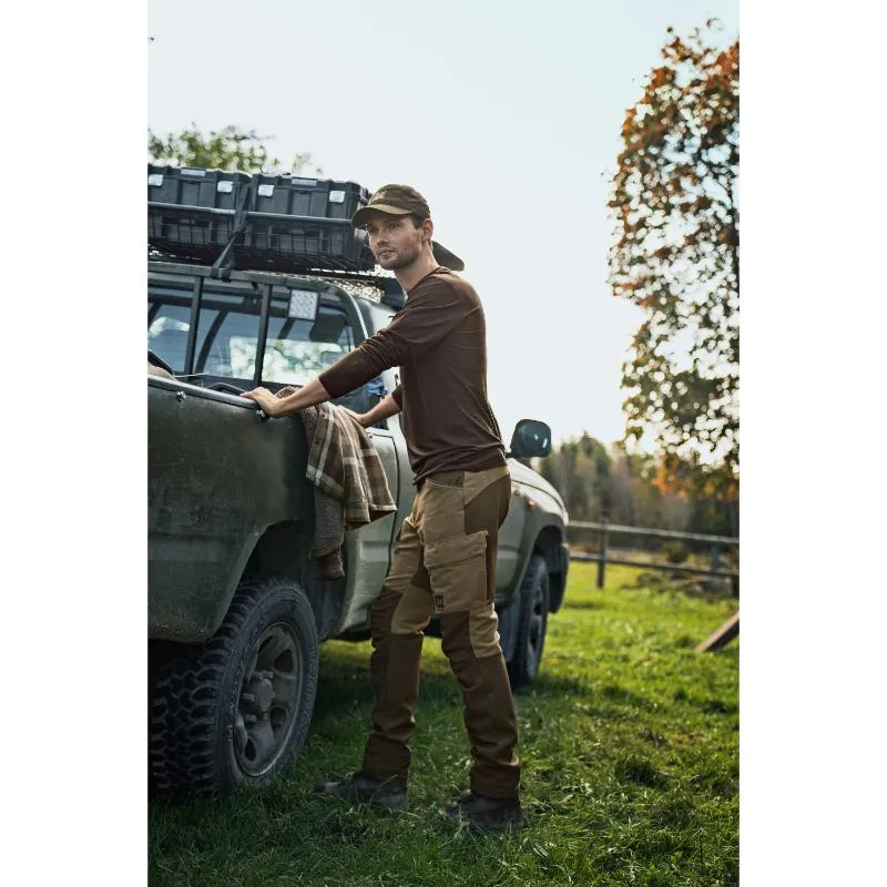 Harkila Scandinavian Mens Trousers - Dark Antique Bronze/Willow Green