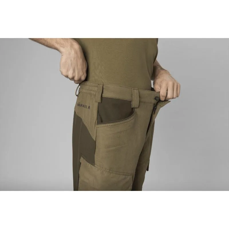Harkila Scandinavian Mens Trousers - Dark Antique Bronze/Willow Green