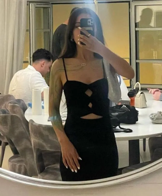 Heidi Cutout Detail Ribbed Maxi Dress - Black