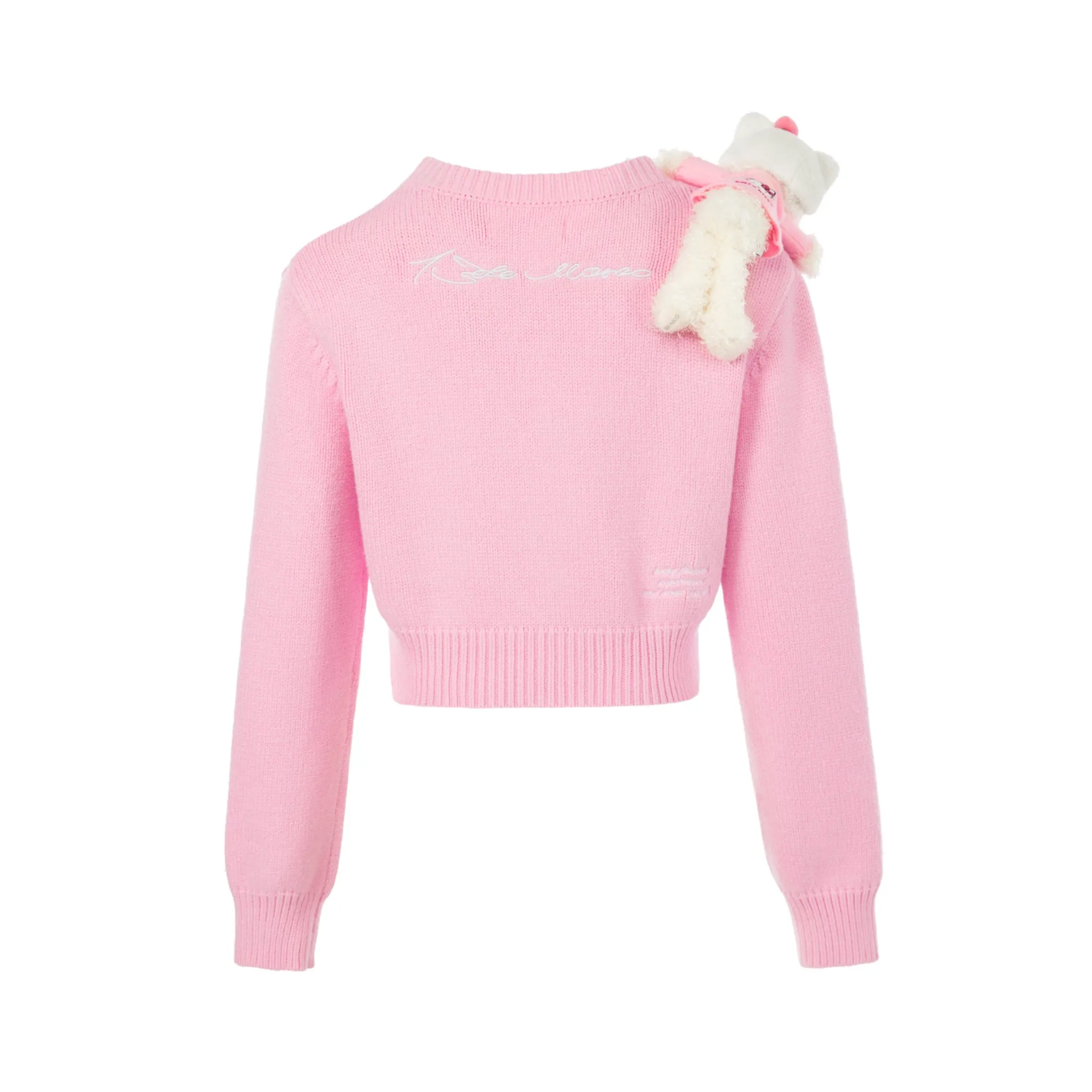 Hello Hitty Bear Heart Cardigan in Pink