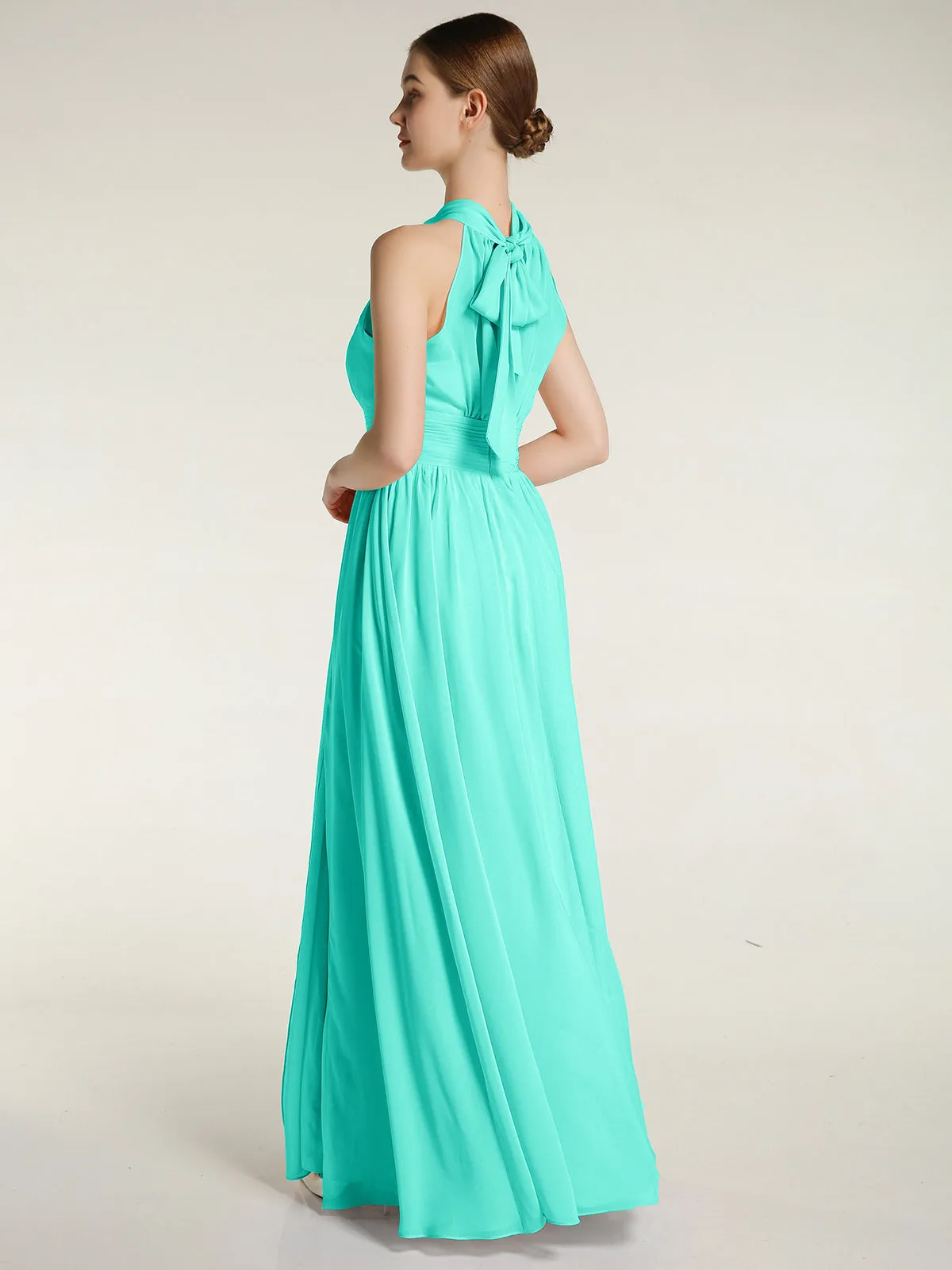 High Neck Full Length Dresses with Slit Spa Plus Size