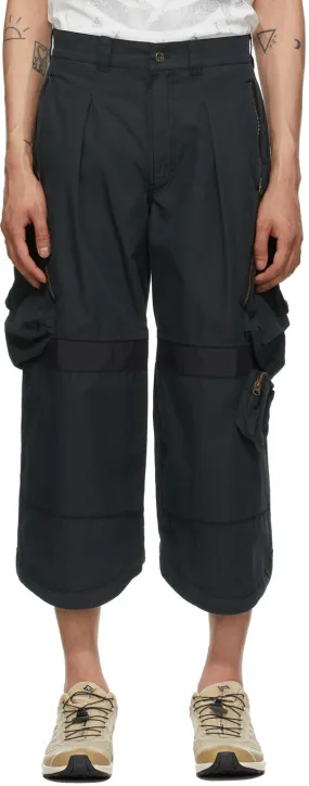 Hyein Seo Black Cropped Cargo Pants