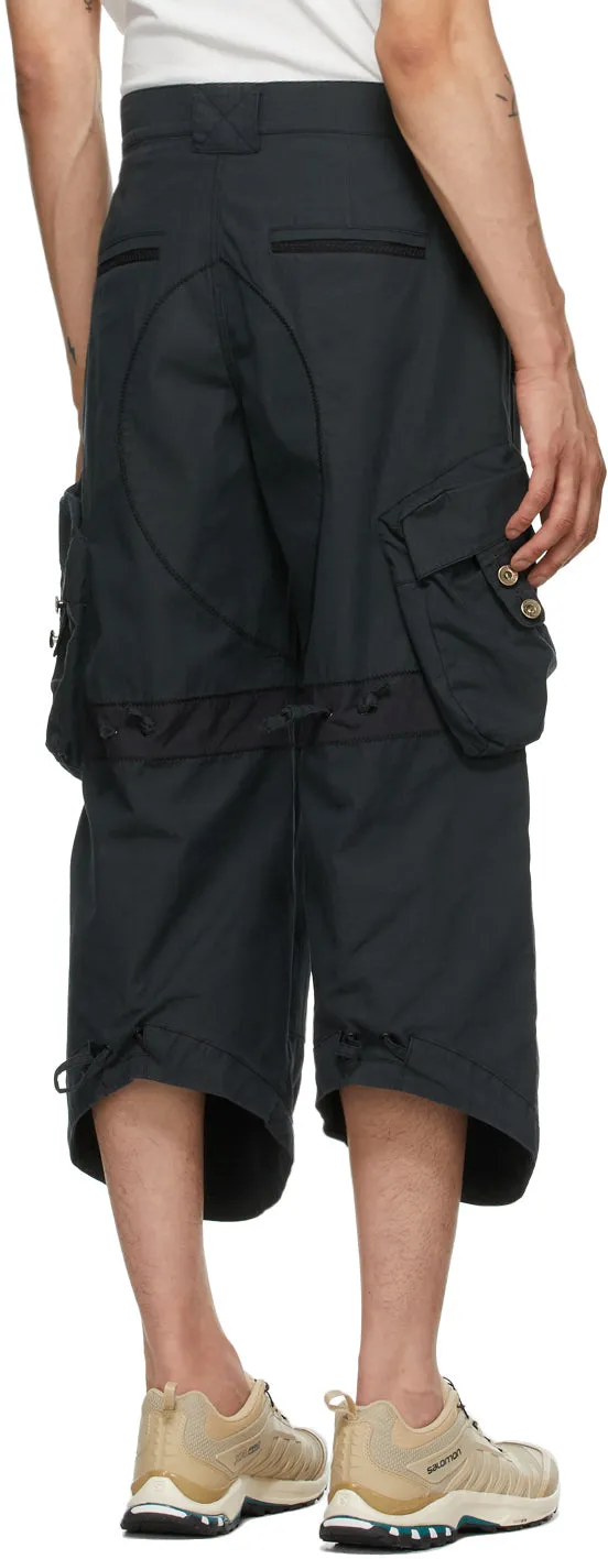 Hyein Seo Black Cropped Cargo Pants