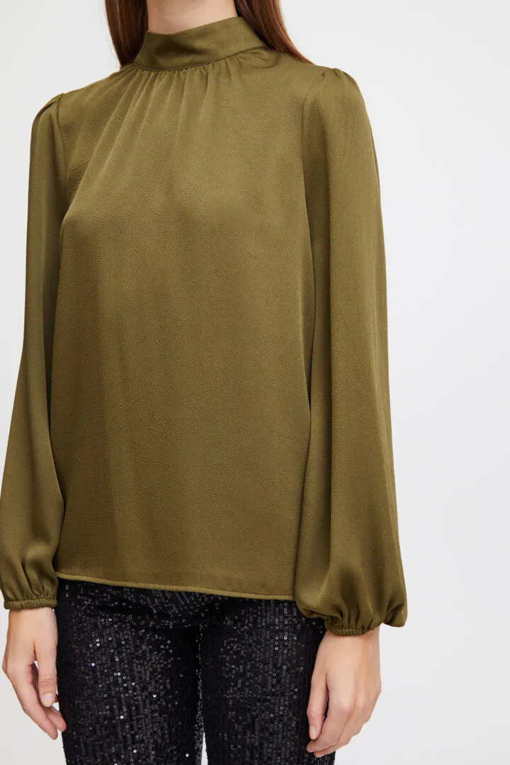 Ilene Long Sleeve Top Military Olive