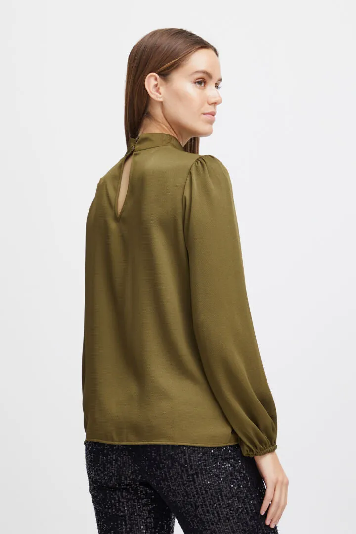 Ilene Long Sleeve Top Military Olive