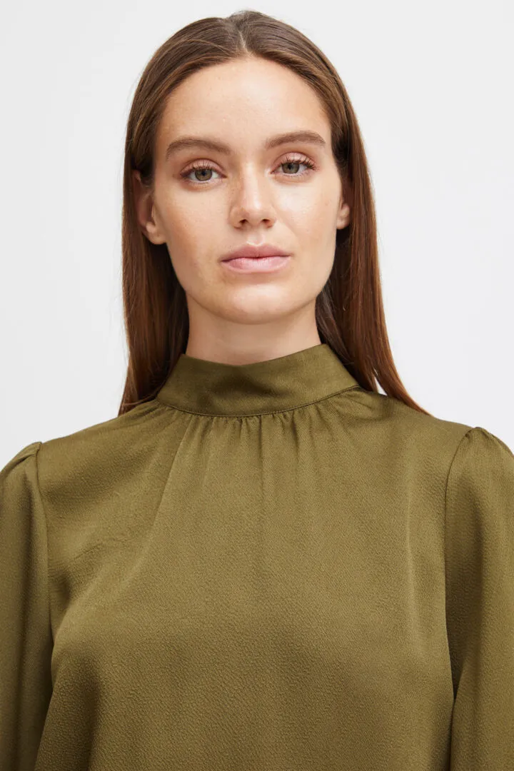 Ilene Long Sleeve Top Military Olive