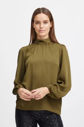 Ilene Long Sleeve Top Military Olive