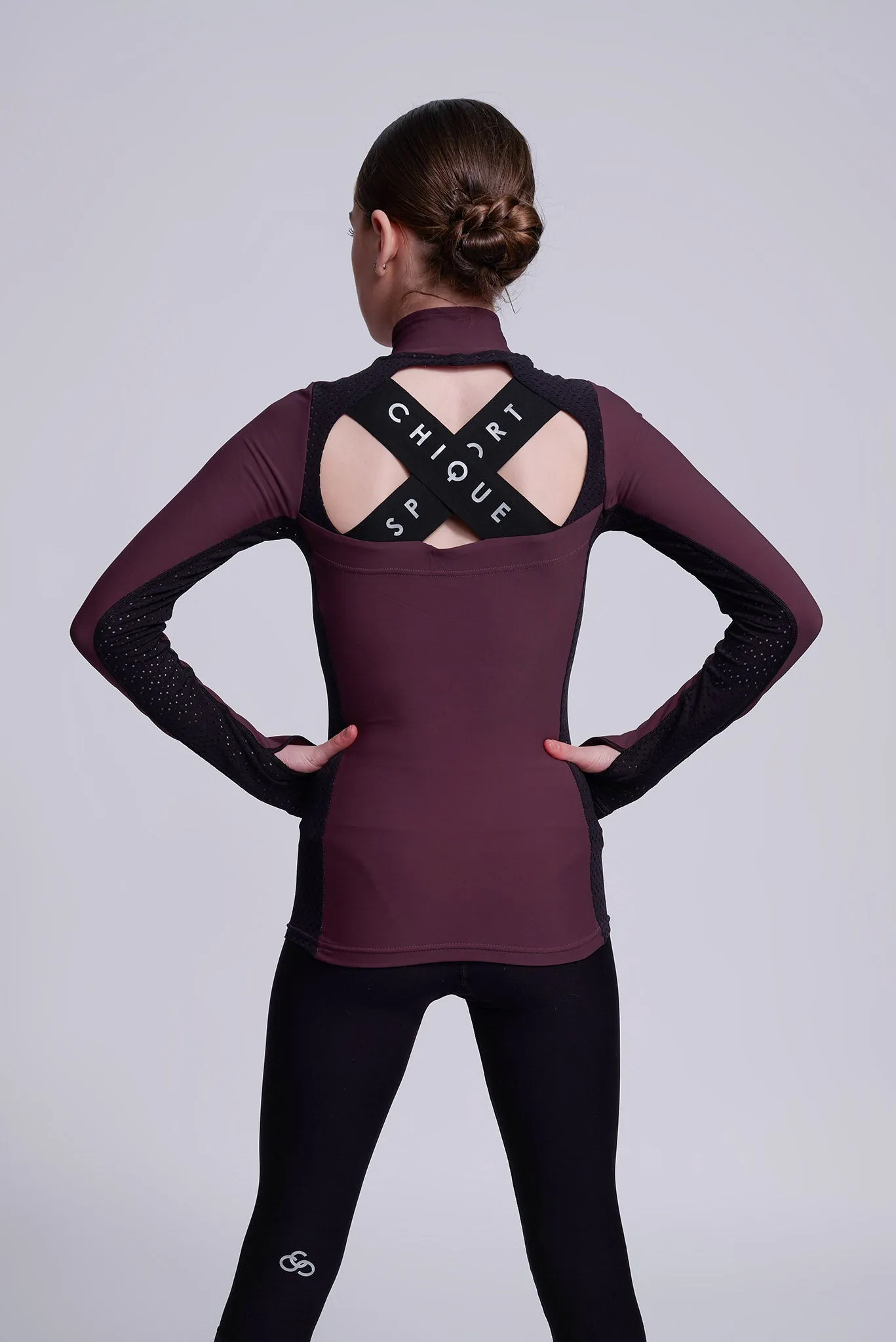 Inspire Half-Zip Top in Truffle