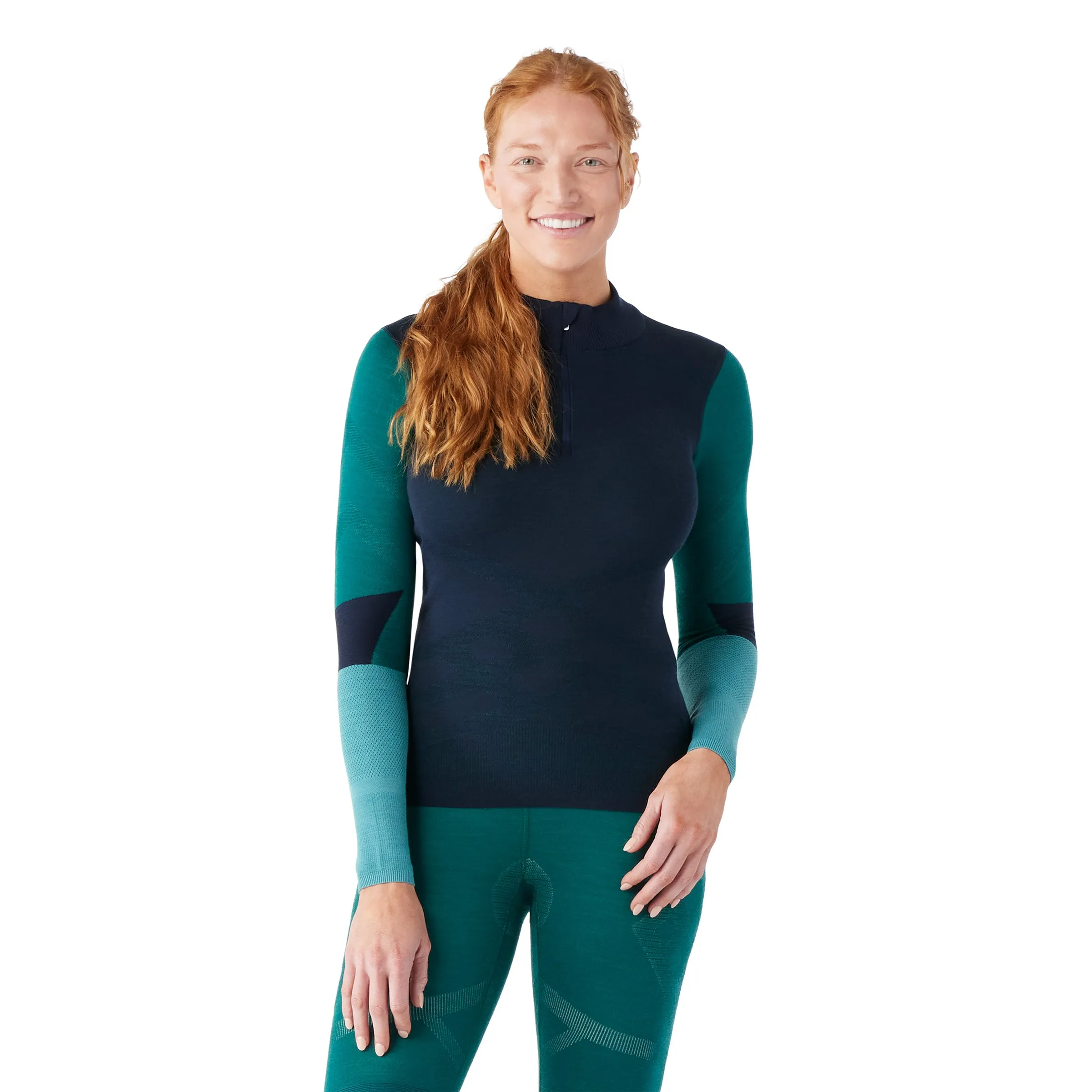 Intraknit Thermal Merino Base Layer Colorblock 1/4 Zip (Women's) - SW002837