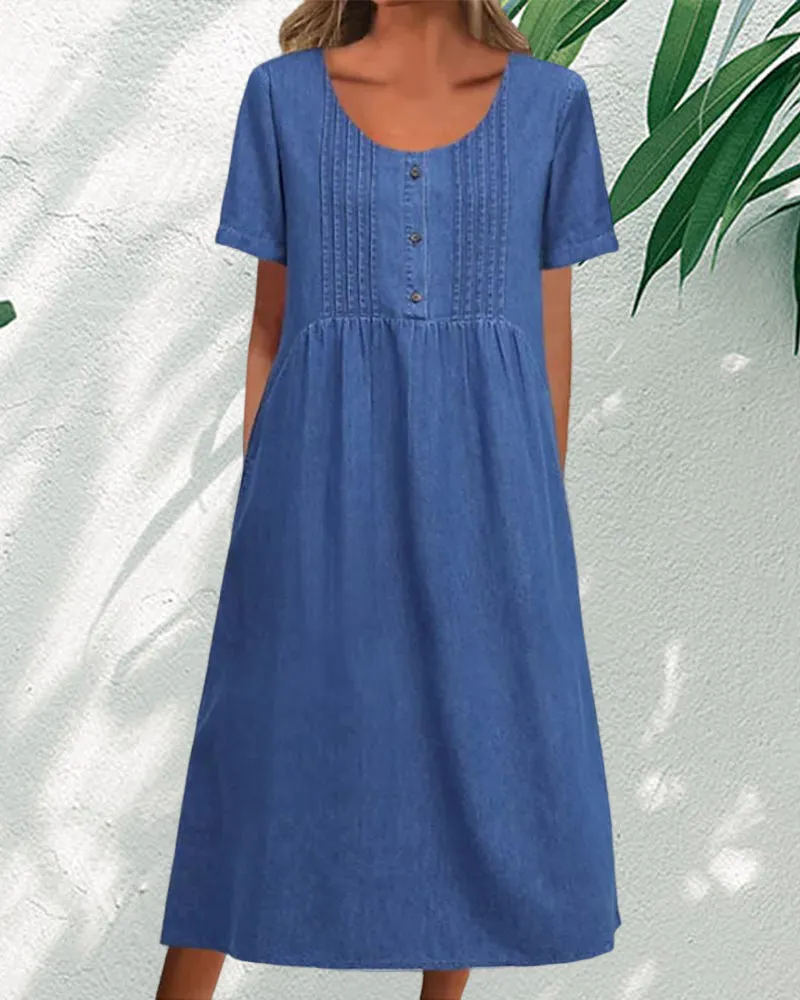 ISABELLA | DENIM MIDI DRESS