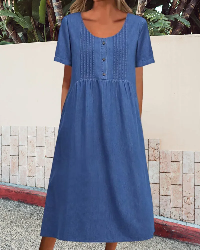 ISABELLA | DENIM MIDI DRESS