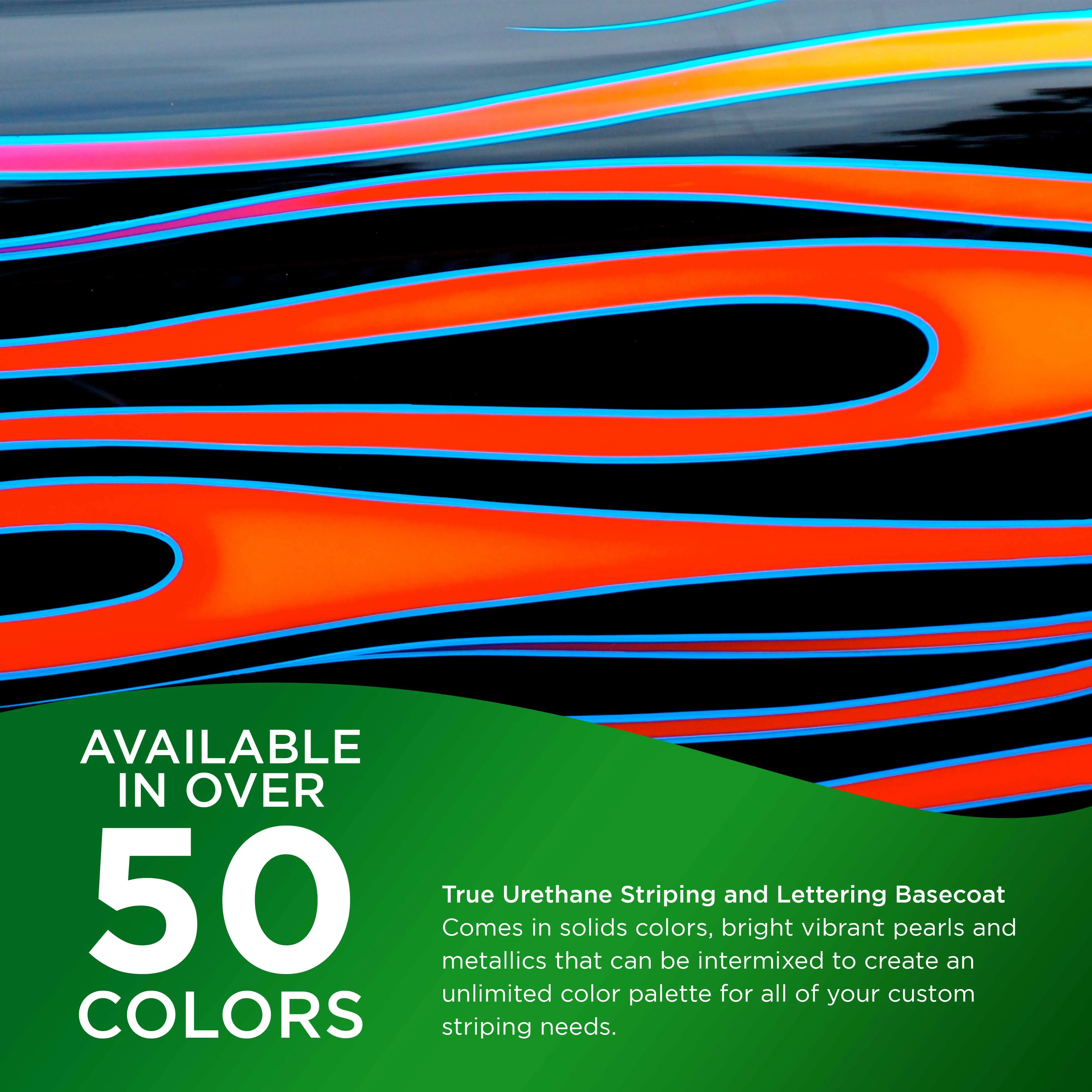 Kryptonite Green Metallic - True-U Pinstriping Urethane Basecoat Metallic Colors, 1/4 Pint