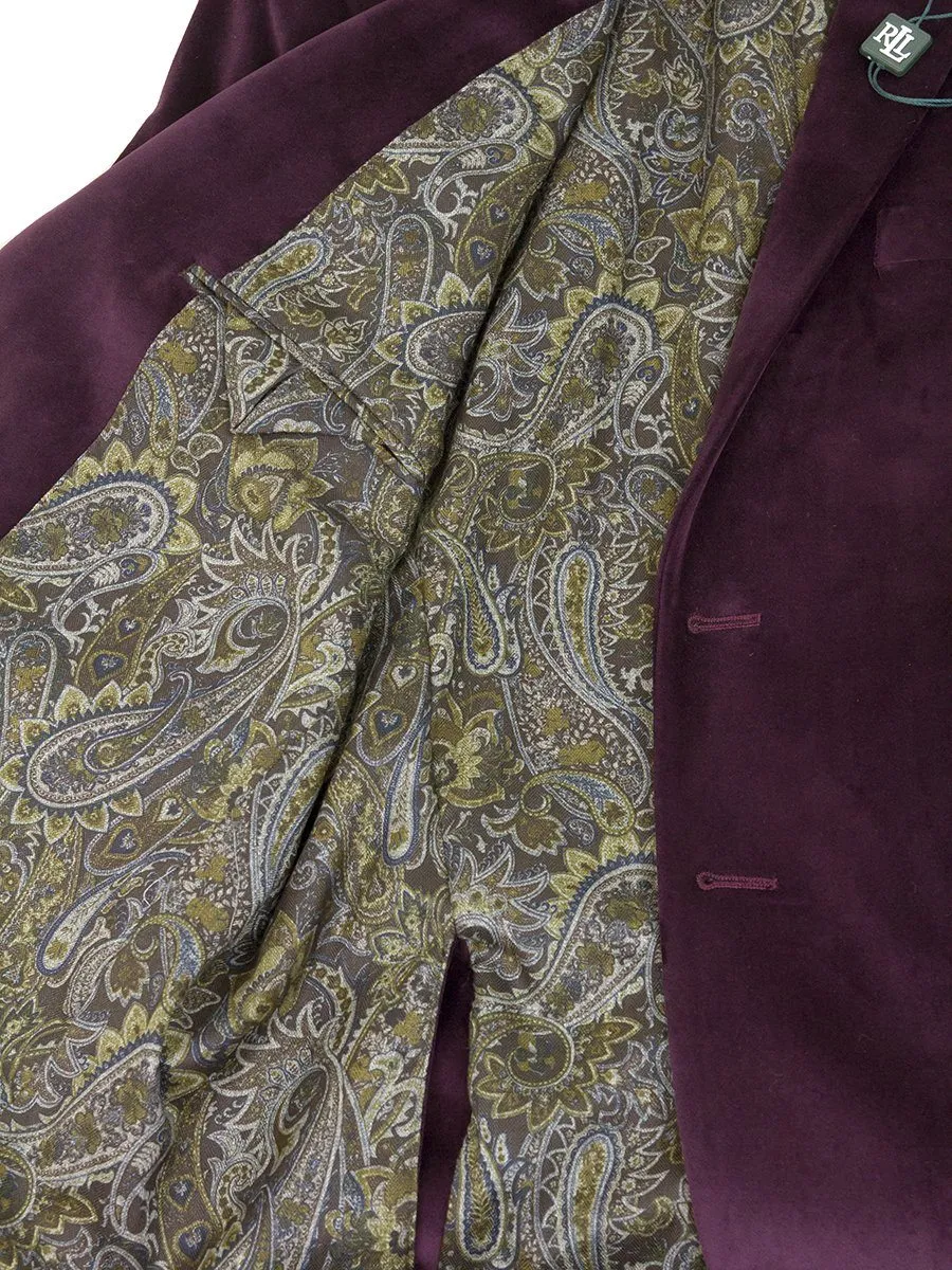 Lauren Ralph Lauren 25288 Boy's Sport Coat-Burgundy Velvet