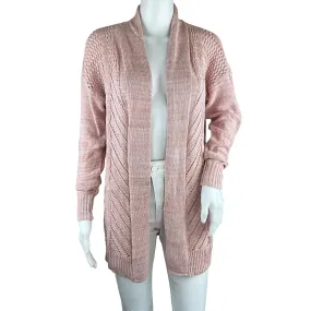 Leo & Nicole Women's Sweater Cardigan Plunge Pink Color Sz M Pre-Owned