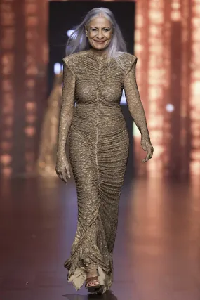 Leopard Printed Ruched Gown