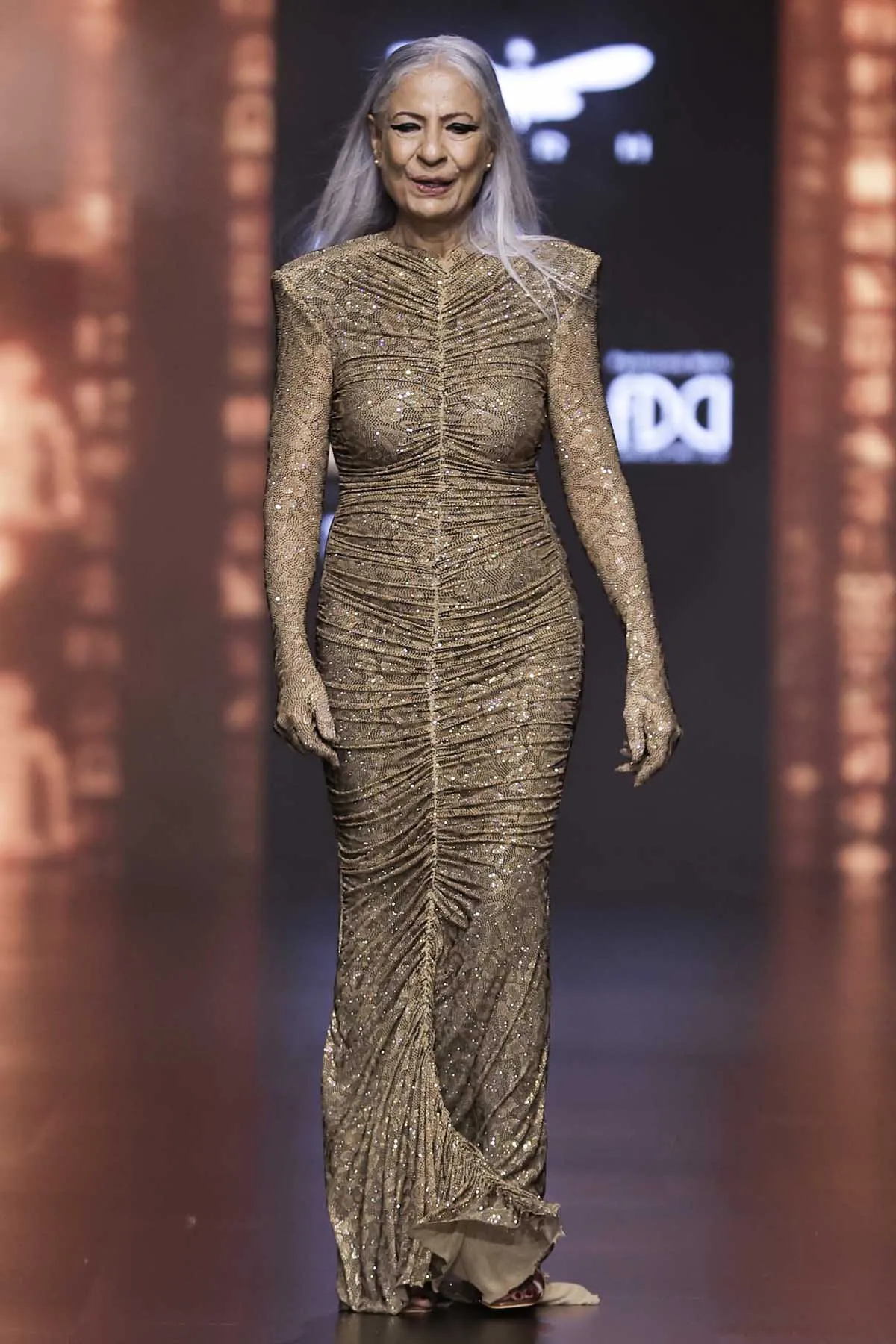 Leopard Printed Ruched Gown