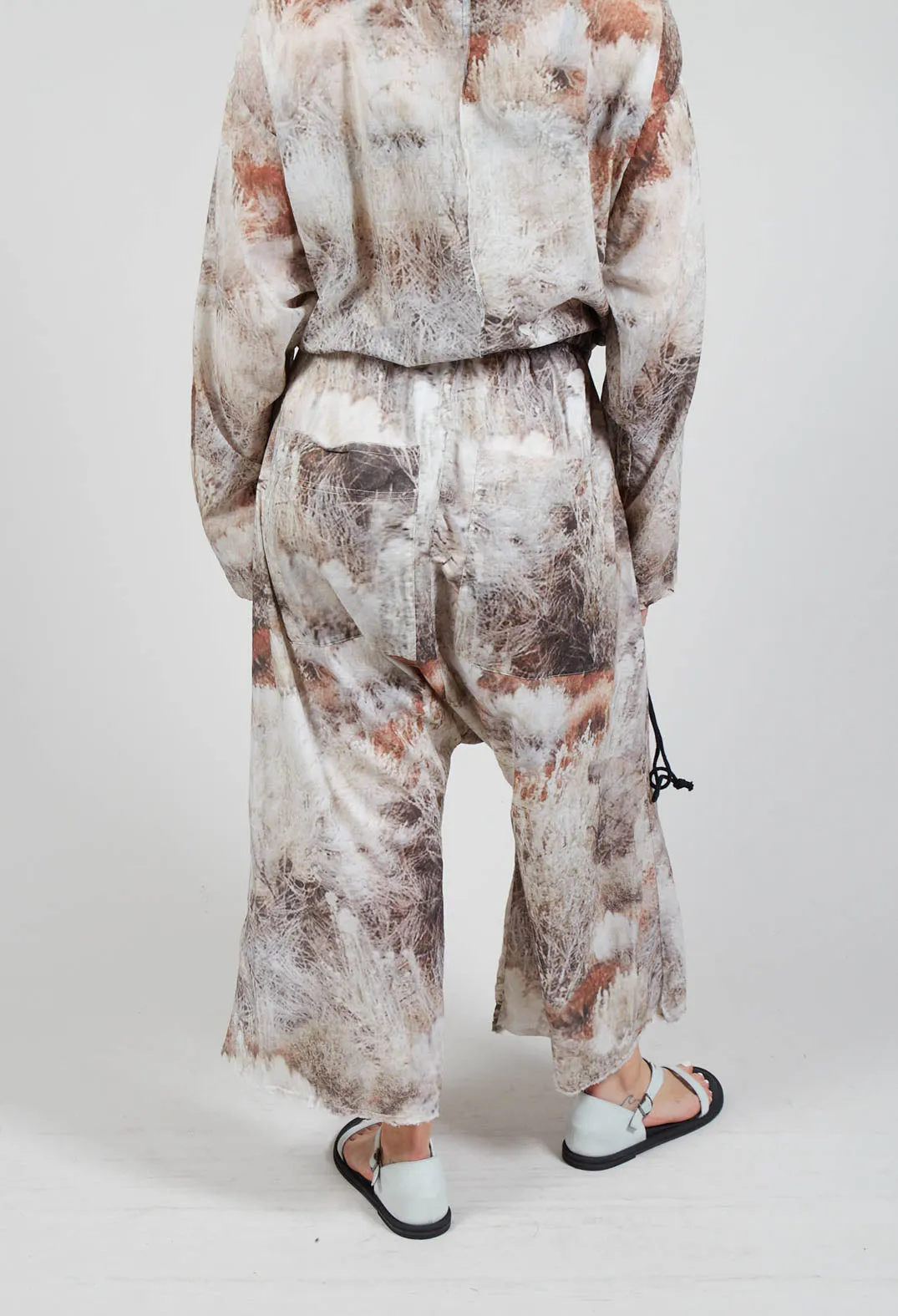 Low Crotch Pull on Trousers in Steppe Bronze