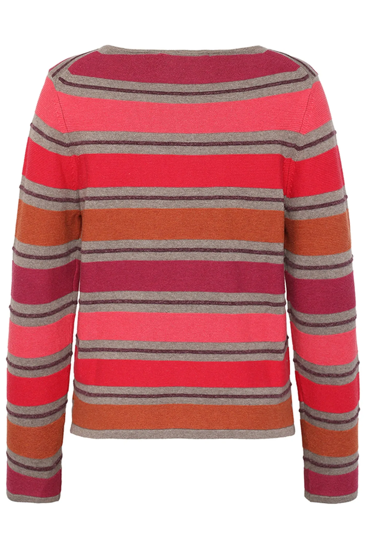 Mansted Cardigan Delia Rust Pink Stripe