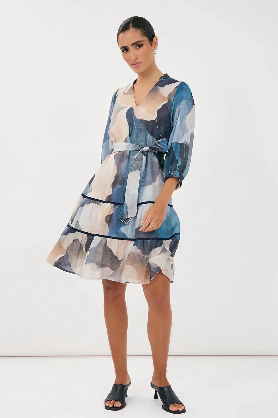 Mara printed 3/4 sleeve dress