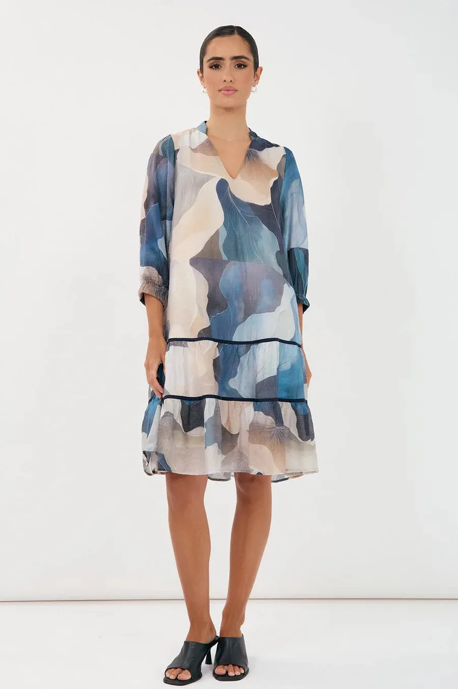 Mara printed 3/4 sleeve dress