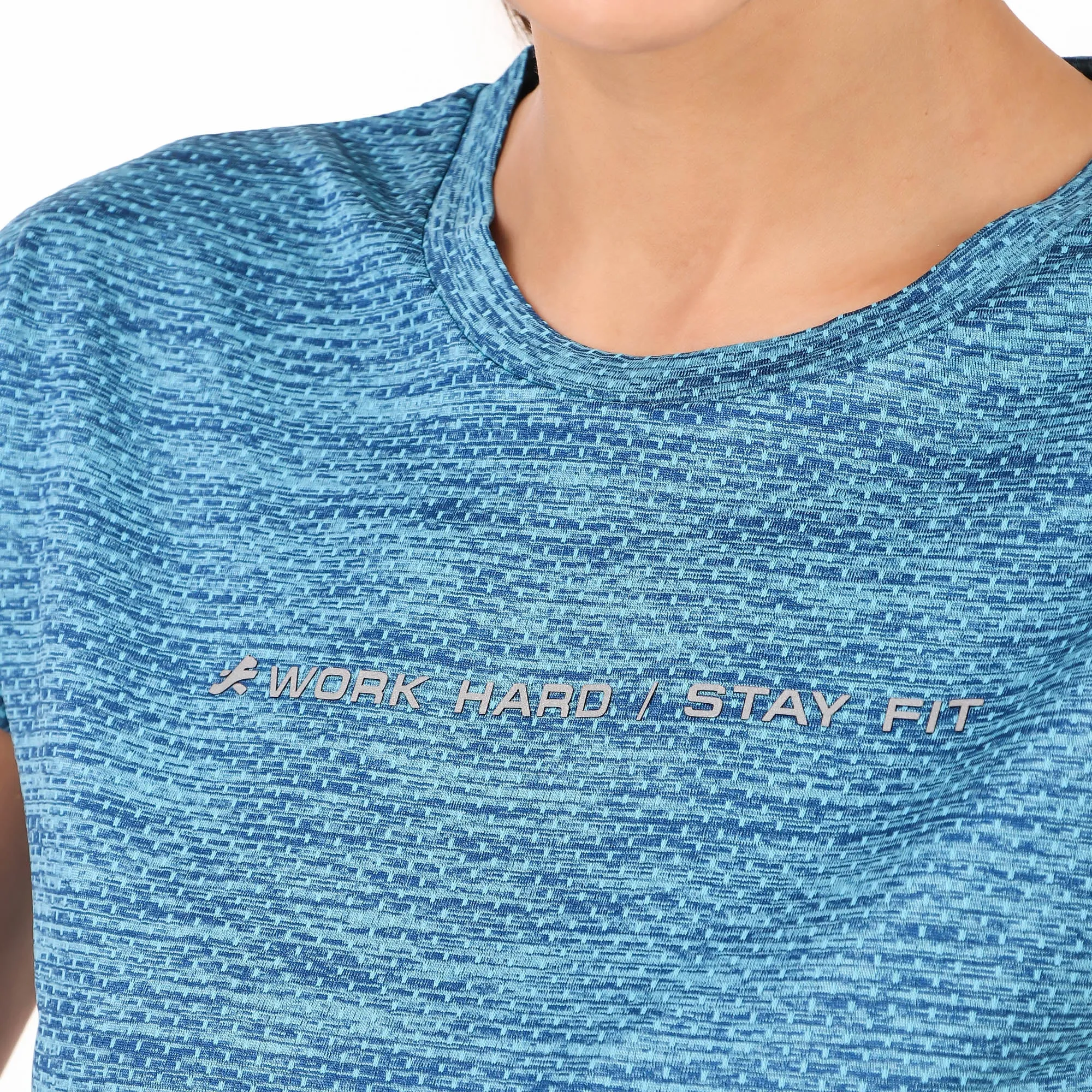 Mega Sleeve Side Knot Tshirt For Women (Light Blue)