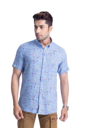 Men Floral half sleeve shirt
