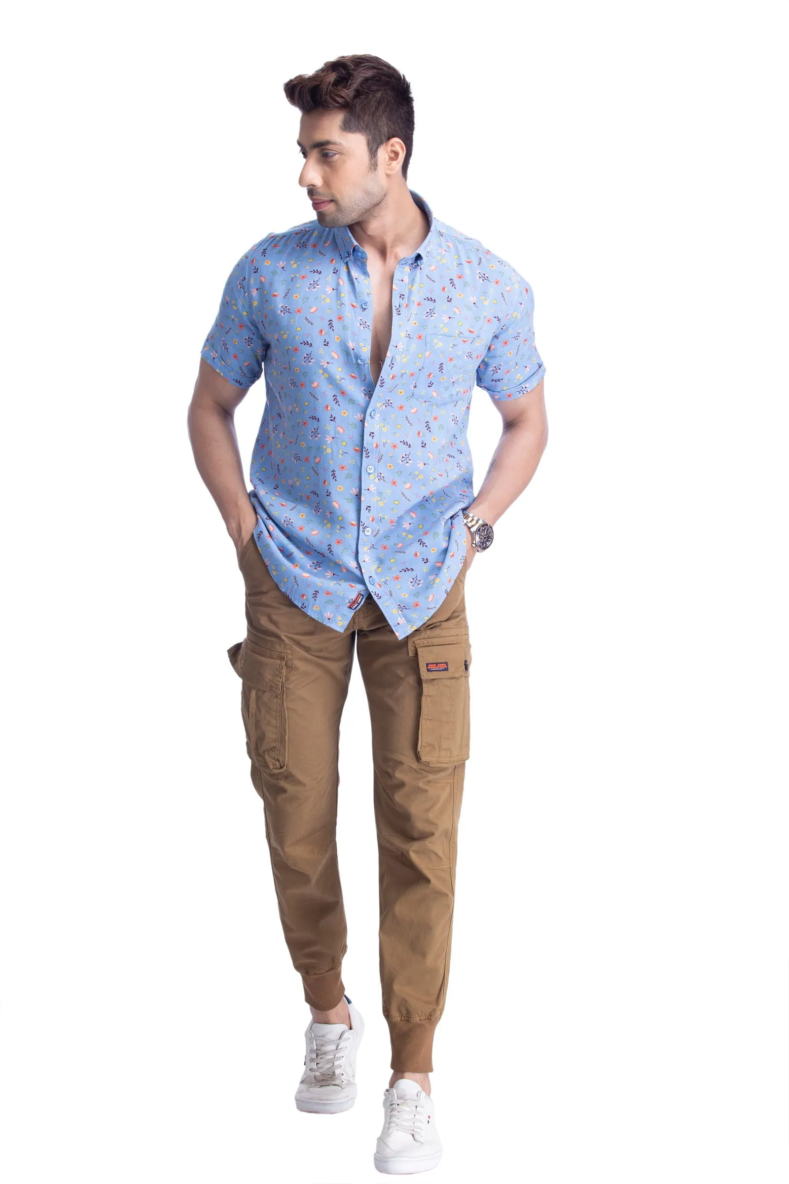 Men Floral half sleeve shirt