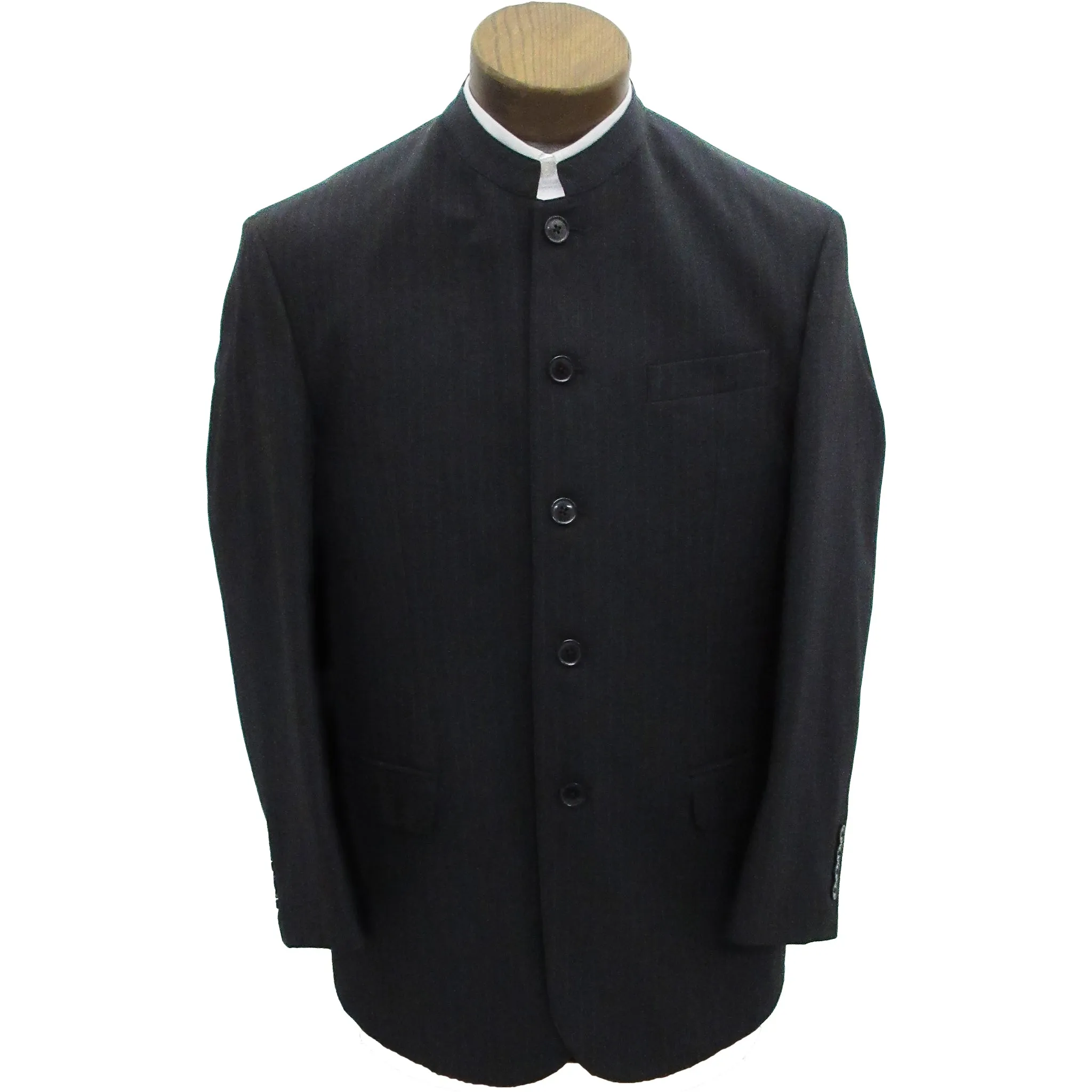Men's Plain Suit Clerical Coat Pinstripe Poly Rayon 7800 7600