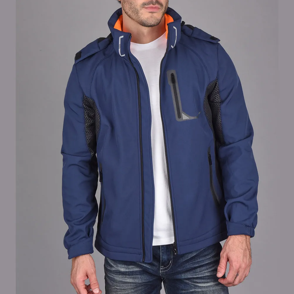Mens Zipper Sport Jacket Water Resistant Front Zip Pockets Modern Athletic Fit