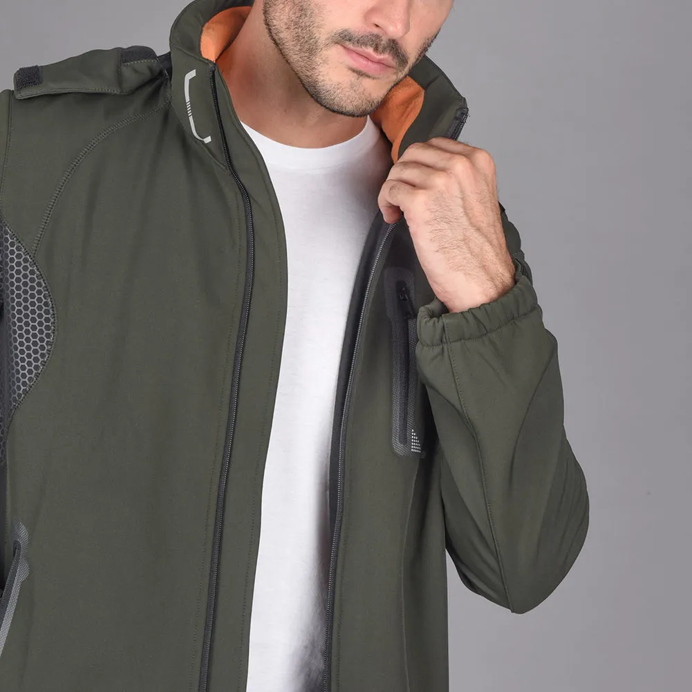 Mens Zipper Sport Jacket Water Resistant Front Zip Pockets Modern Athletic Fit