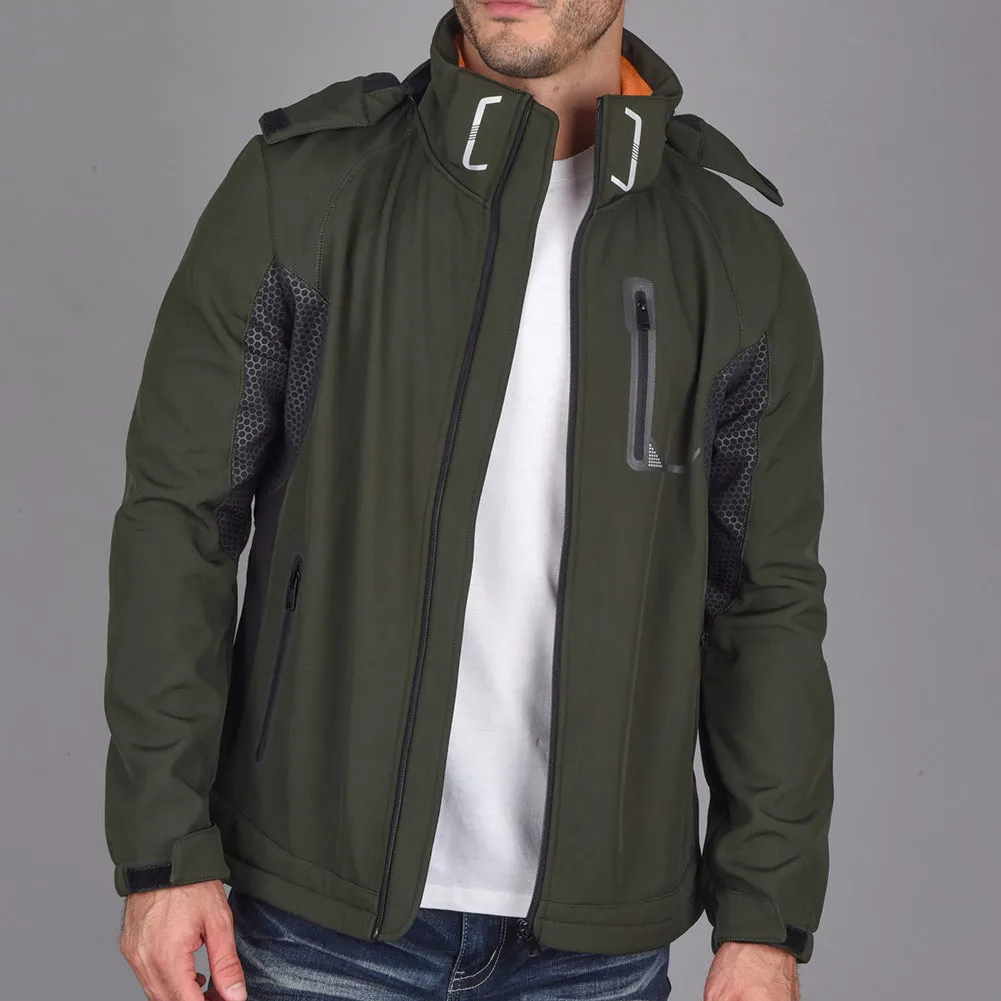 Mens Zipper Sport Jacket Water Resistant Front Zip Pockets Modern Athletic Fit